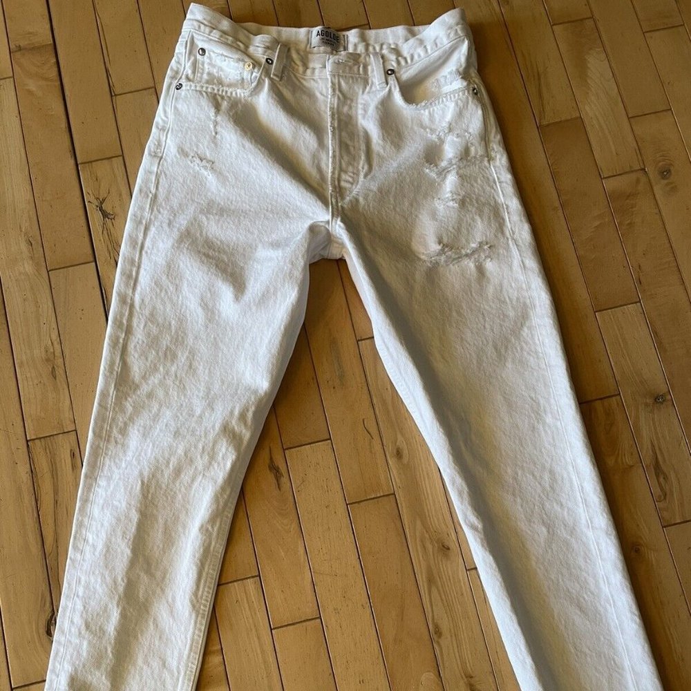 Agolde White 90's High Rise Jeans Size 27
